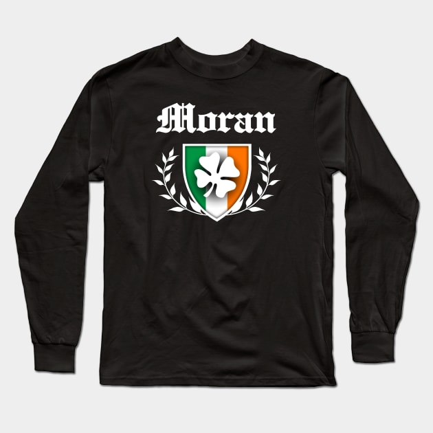 Moran Shamrock Crest Long Sleeve T-Shirt by robotface